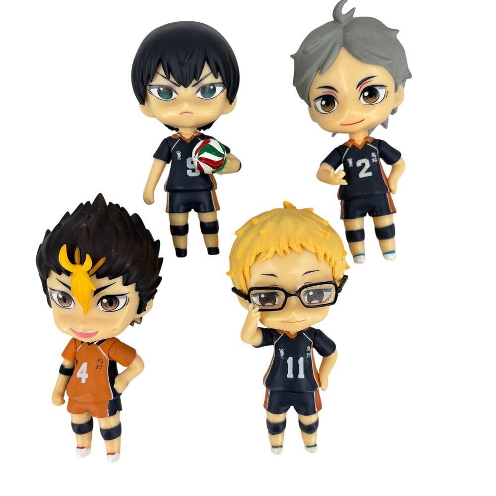 Anime Action Figures Lot of 4 PVC Toys‎ Cake Toppers Collectibles 3.5 Inch